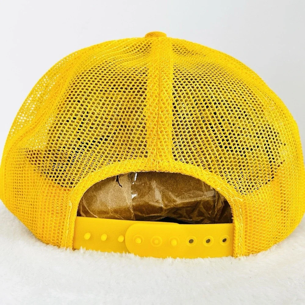 GW Oval Logo 2-Tone Trucker Hat Cap Snapback Adjustable Yellow Workwear Outdoors